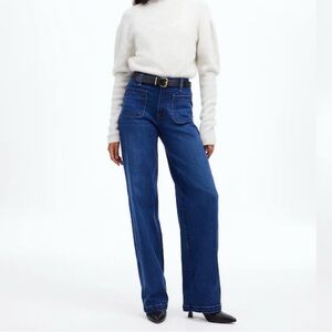 NWOT Madewell Emmett Wide-Leg full length Jeans
